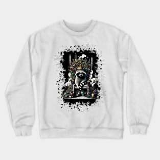 Throne of Trash: The Raccoon King Crewneck Sweatshirt